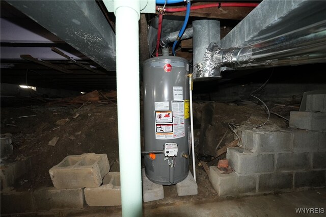 8 Wagner Ave, Cheektowaga, NY 14206 - utility room featuring gas water heater