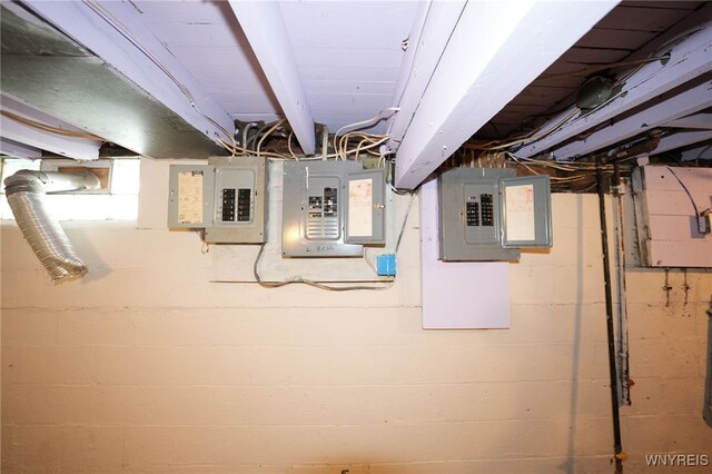 8 Wagner Ave, Cheektowaga, NY 14206 - unfinished basement featuring electric panel
