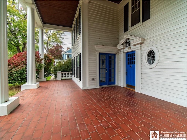 474 Fairmount Ave, Ellicott, NY 14701 - view of patio / terrace with french doors