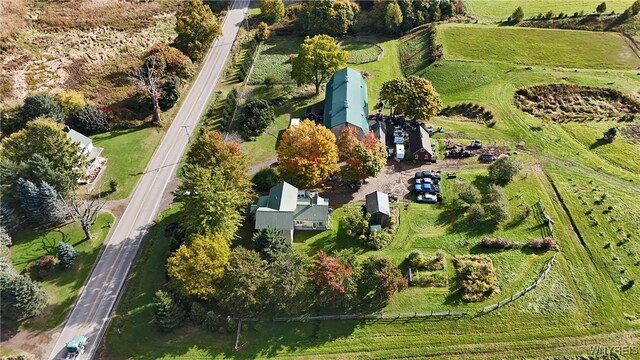 5195 Genesee Rd, North Collins, NY 14141 - aerial view of property and surrounding area featuring rural landscape