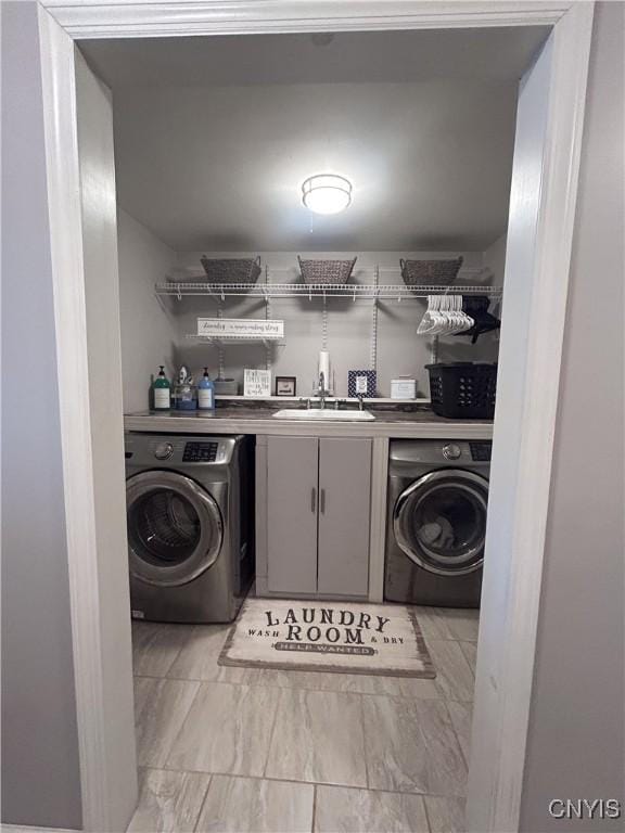 744 State Route 13, Cortlandville, NY 13045 - clothes washing area with washer / dryer, wet bar, and cabinet space