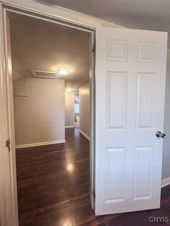 744 State Route 13, Cortlandville, NY 13045 - hallway with baseboards and dark wood-type flooring