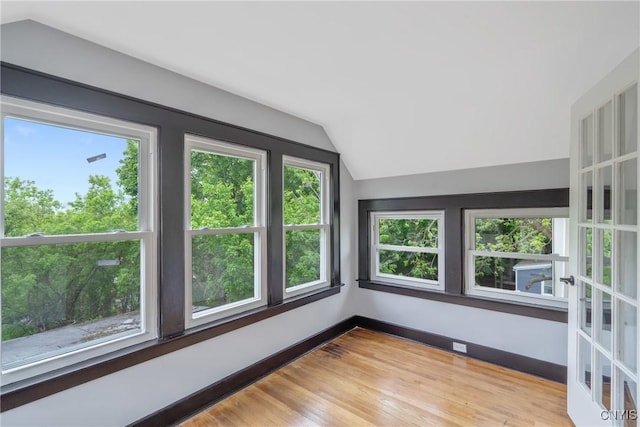 944 Bellevue Ave, Syracuse, NY 13204 - unfurnished sunroom featuring lofted ceiling
