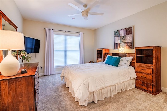 225 Cos Grande, Brighton, NY 14618 - bedroom featuring light carpet, baseboards, and ceiling fan