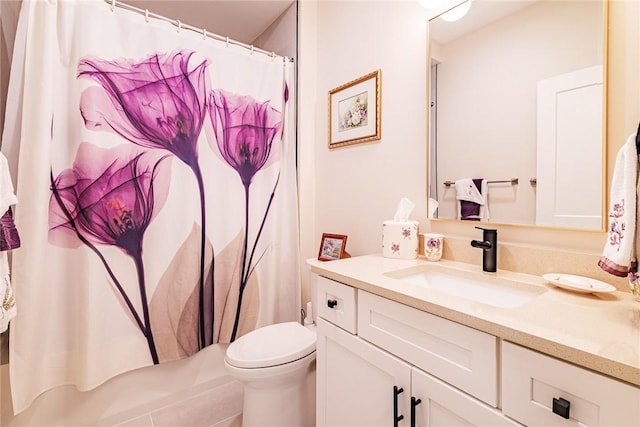 225 Cos Grande, Brighton, NY 14618 - bathroom with vanity, toilet, and a shower with shower curtain