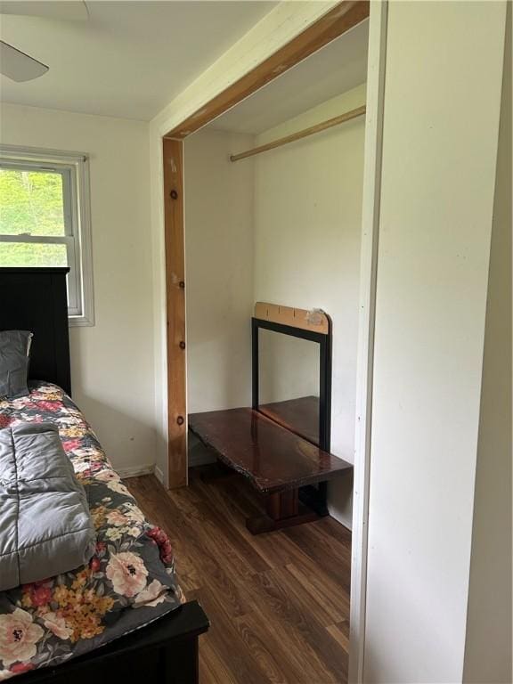 4228 Main St, Veteran, NY 14864 - bedroom with wood finished floors and a ceiling fan