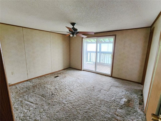 178 Dunshee Rd, Sidney, NY 13849 - carpeted spare room featuring ceiling fan and a textured ceiling