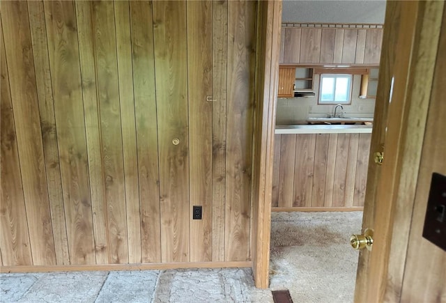 178 Dunshee Rd, Sidney, NY 13849 - kitchen featuring wood walls and light countertops