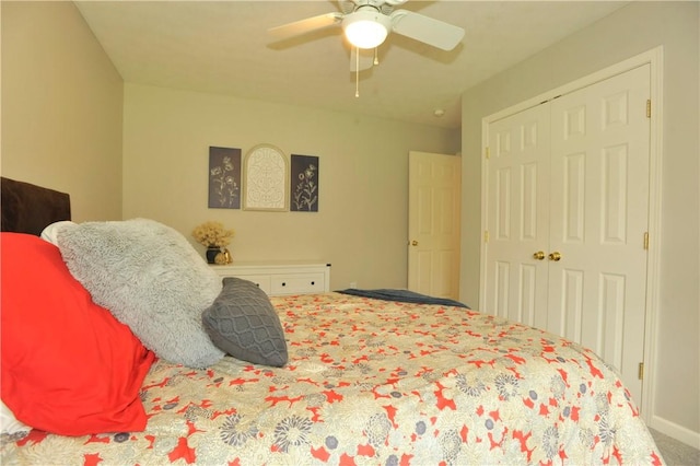 90 Davenport Rd, Big Flats, NY 14814 - carpeted bedroom featuring a closet and a ceiling fan