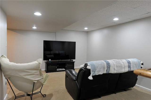 90 Davenport Rd, Big Flats, NY 14814 - carpeted living area with recessed lighting and baseboards