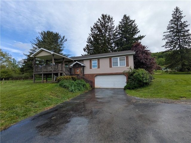 1405 W Main St, Smethport-Borough, PA 16749 - split foyer home with an attached garage, driveway, stairway, and a front lawn