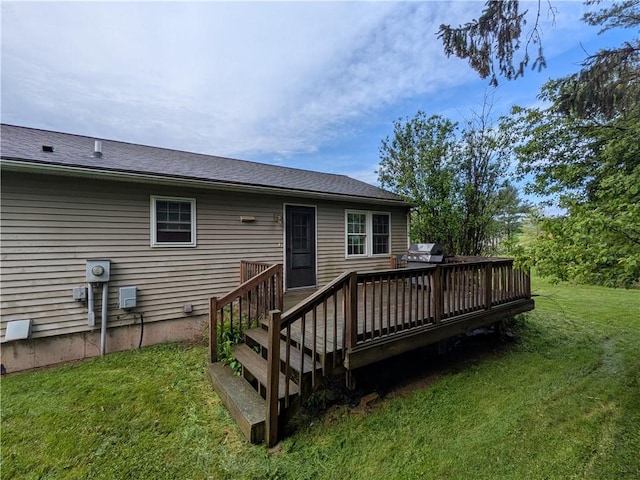 1405 W Main St, Smethport-Borough, PA 16749 - rear view of property featuring a yard and a deck