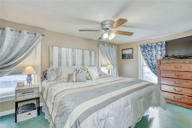 4231 Cauwels Rd, Arcadia, NY 14505 - carpeted bedroom with a ceiling fan