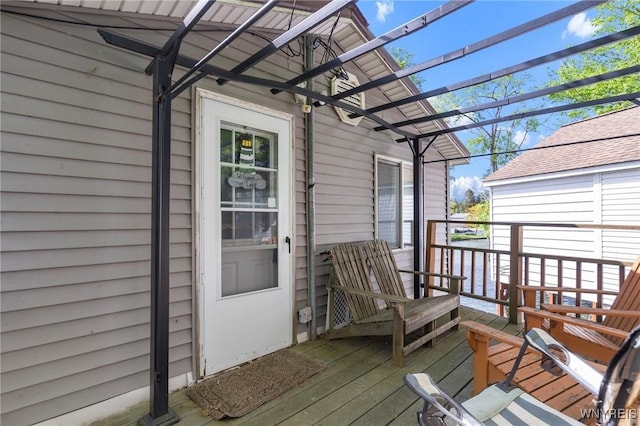 328 Lakeview Blvd, Machias, NY 14042 - wooden deck featuring a pergola