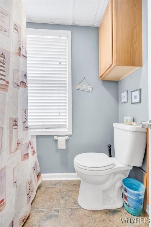 328 Lakeview Blvd, Machias, NY 14042 - bathroom featuring toilet, tile patterned flooring, and baseboards