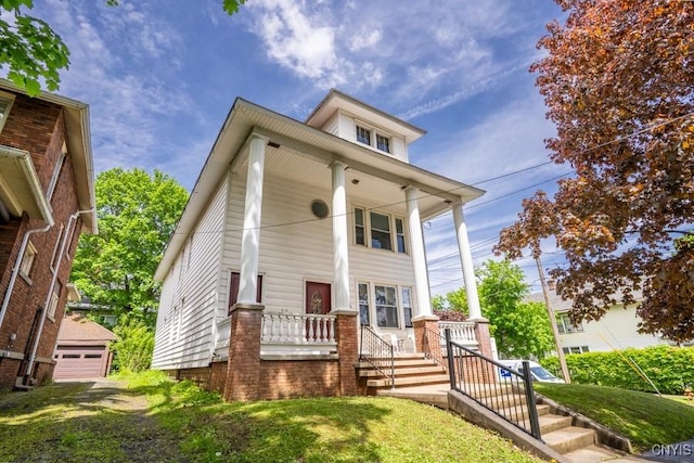 1628 Mohawk St, Utica, NY 13501 - view of front of home featuring a porch and a front yard