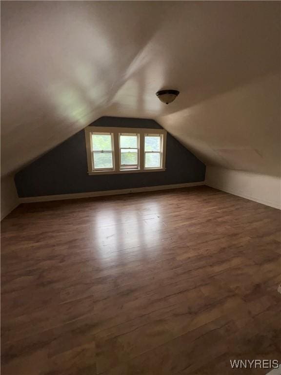 68 Decker St, Buffalo, NY 14215 - additional living space featuring wood finished floors and vaulted ceiling