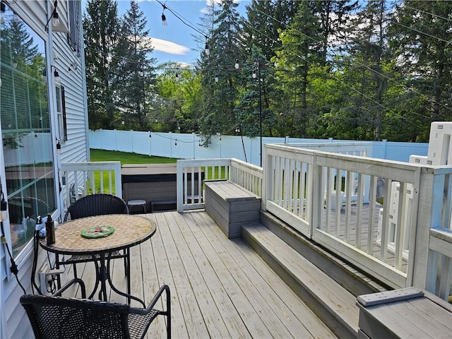 1 Woodsview Dr, Big Flats, NY 14903 - deck featuring a fenced backyard