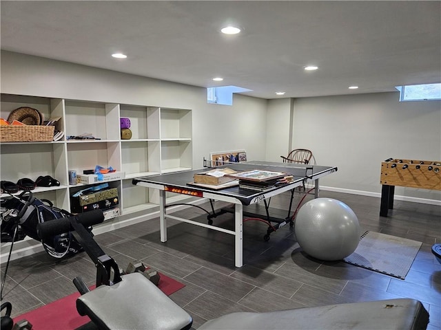 1 Woodsview Dr, Big Flats, NY 14903 - game room with recessed lighting and dark wood-style floors