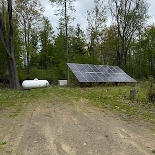 3384 Huggins Rd, Tyrone, NY 14815 - view of outdoor structure with solar panels