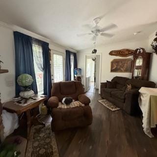 3384 Huggins Rd, Tyrone, NY 14815 - living area with wood finished floors and a ceiling fan