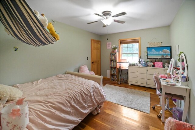 161 Mcclure Rd, Salisbury, NY 13470 - bedroom featuring wood finished floors and ceiling fan