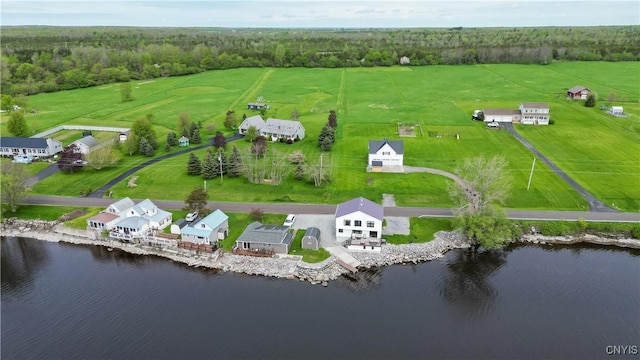 17695 County Route 59, Brownville, NY 13634 - drone / aerial view of a large body of water and a heavily wooded area