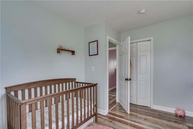 17695 County Route 59, Brownville, NY 13634 - bedroom with wood finished floors, baseboards, and a closet
