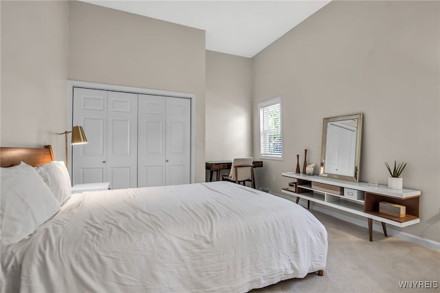185 York St Unit 1, Buffalo, NY 14213 - bedroom with carpet floors, a closet, and baseboards