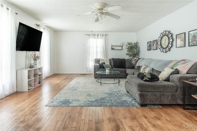 71 Champion St, Champion, NY 13619 - living area with ceiling fan and wood-type flooring