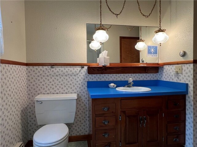 8584 Vieley Rd, Campbell, NY 14821 - half bath featuring vanity and toilet