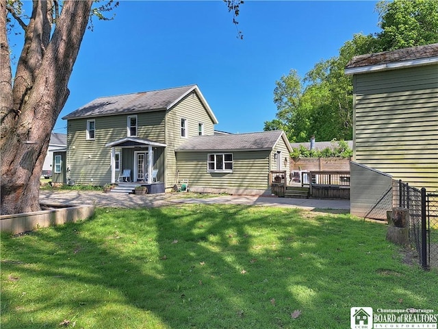 55 Washington Ave, Pomfret, NY 14063 - back of house with a deck