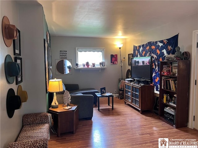 417 Charles St, Jamestown, NY 14701 - living room with wood finished floors