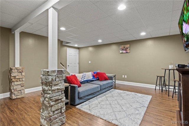 60 Kettle Run, Elma, NY 14052 - living room featuring wood finished floors and recessed lighting