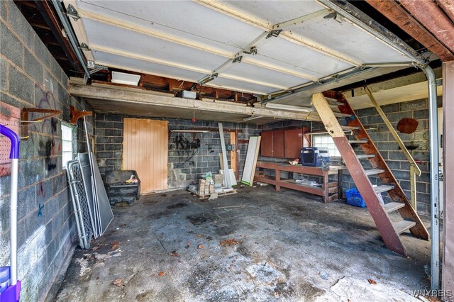 4233 Crescent Dr, Niagara Falls, NY 14305 - garage with concrete block wall