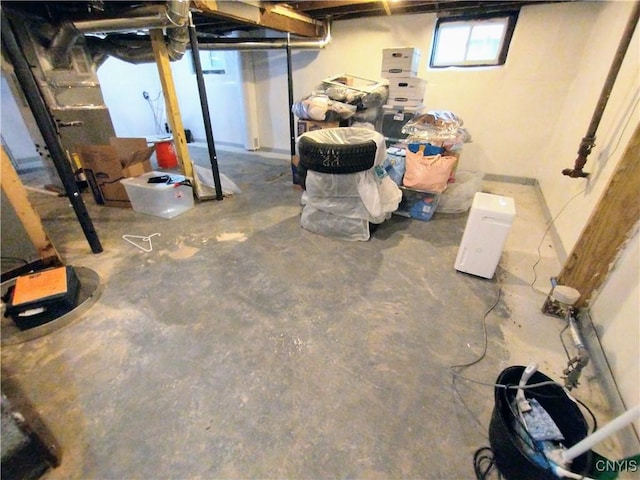 view of basement
