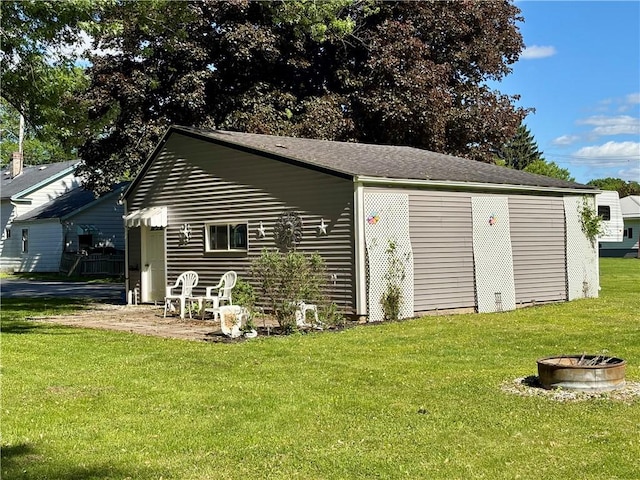 99 N Main St, Mount Morris, NY 14510 - view of outbuilding with an outdoor fire pit