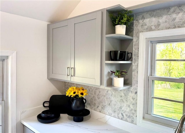 detailed view of tasteful backsplash