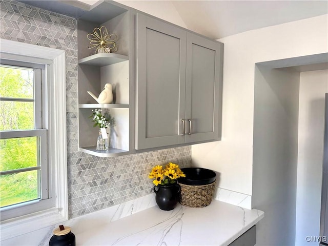 detailed view of tasteful backsplash