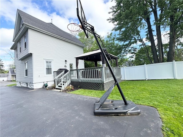 7 Macdougall St, Auburn, NY 13021 - rear view of house featuring a gazebo, a deck, and roof with shingles