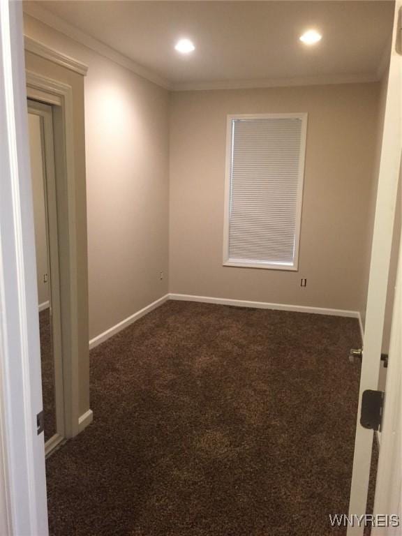 9 N Hartland St, Royalton, NY 14105 - carpeted empty room with ornamental molding, recessed lighting, and baseboards