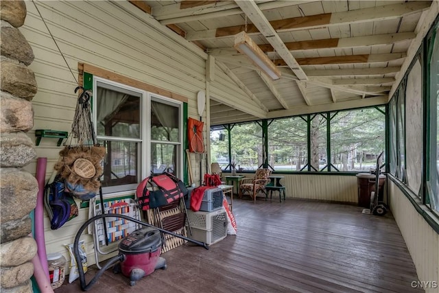 view of sunroom