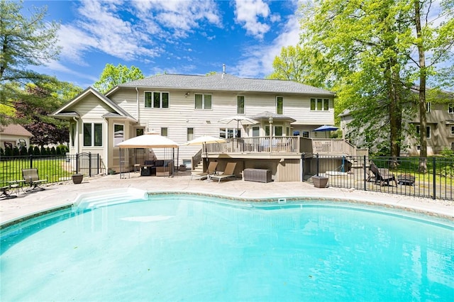 7 Mount View Cres, Penfield, NY 14580 - view of pool featuring a wooden deck, a patio area, and stairway