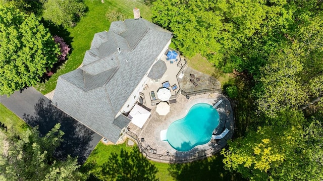 7 Mount View Cres, Penfield, NY 14580 - view from above of property with a pool area