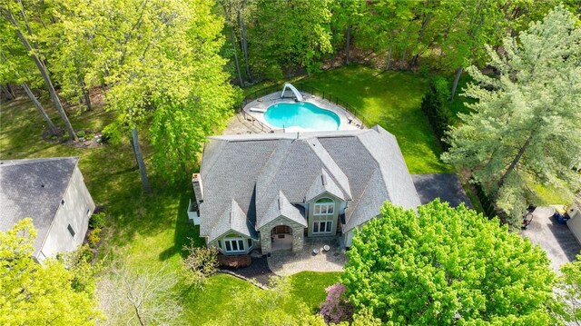 7 Mount View Cres, Penfield, NY 14580 - view from above of property with a pool