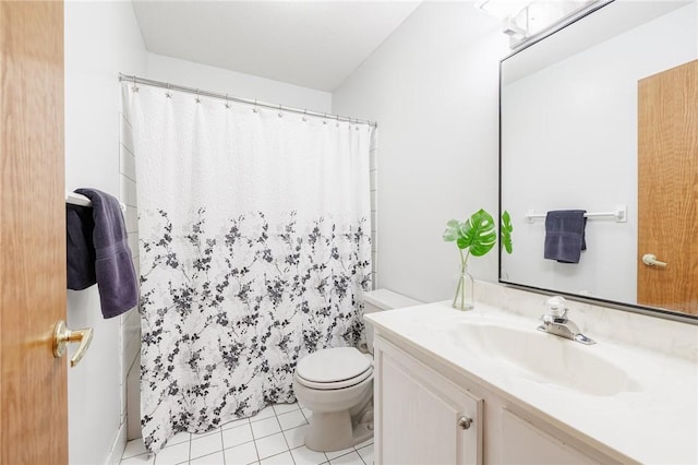 7 Mount View Cres, Penfield, NY 14580 - bathroom with toilet, tile patterned flooring, vanity, and a shower with curtain