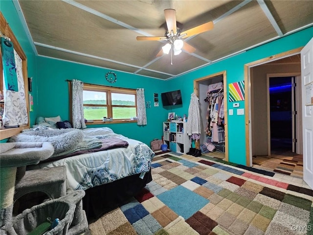 437 Nye Rd, Virgil, NY 13045 - bedroom featuring a ceiling fan and a closet