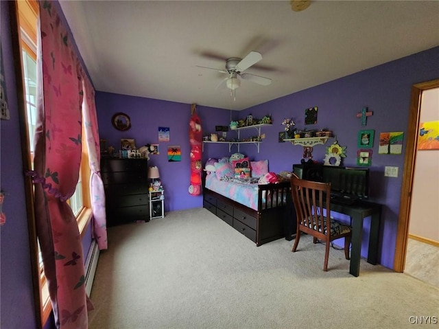 437 Nye Rd, Virgil, NY 13045 - carpeted bedroom with multiple windows and a ceiling fan