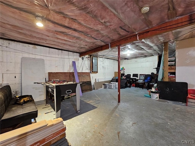 437 Nye Rd, Virgil, NY 13045 - unfinished below grade area featuring electric panel and concrete block wall
