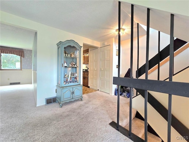 332 Cameco Cir, Salina, NY 13090 - corridor featuring carpet and a textured ceiling